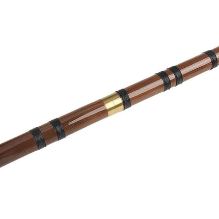 Transverse Flute for Beginners – Lightweight Chinese Dizi Flute in G Key, Natural Hard For Woodwind Instrument with Brass Joints, Includes Membrane, Knot &