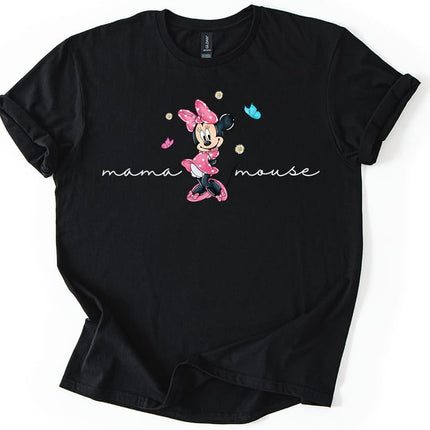 Mama Mouse Dada Mouse Tee T-Shirt Shirt Matching Couple Unisex Family Vacation (Single Item)