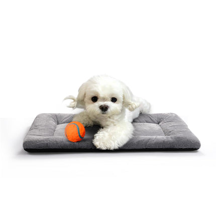 Dog Crate Pad Washable Dog Bed for Crate Medium Mat 36-Inch Gray