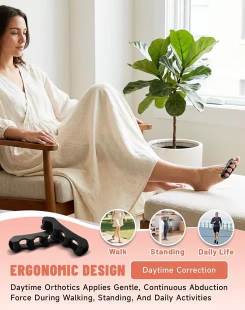 Bunion Corrector, Foot Corrector, Hammer Toe, With a Slim Design Suitable, Providing All Weather Support, Comfortable Nighttime Sleep, Washable Reusable For All Shoe Styles (1 Pair)