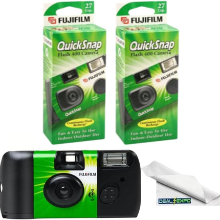 Fujifilm QuickSnap Flash 400 One-Time-Use Camera (2 Pack)