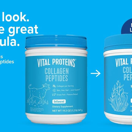 Vital Proteins Collagen Peptides Powder supplement facts and nutrition label 20oz