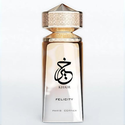 Paris Corner | Khair Felicity Perfume - 3.4 fl oz | Sparkling, Joyful Unisex Perfume with Champagne, Cassis, Rose, Vanilla, Musk | Sparkling, Joyful, Unisex
