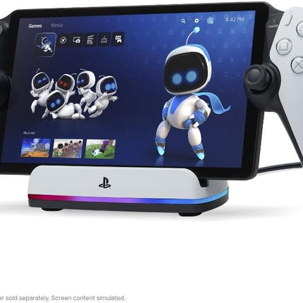PowerA Charging Station for PlayStation Portal™ Remote Player with Lumectra™, RGB Lighting, USB Powered, Magnetic Charger, Charge and Display, Weighted Base, Officially Licensed