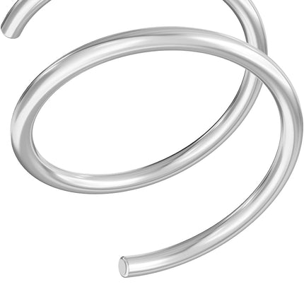 Double Hoop Nose Ring for Single Piercing,14K Gold Filled/Sterling Silver/Rose Gold Nose Ring for Women,20g / 22g Spiral Twist Nose Ring,6mm/7mm/8mm