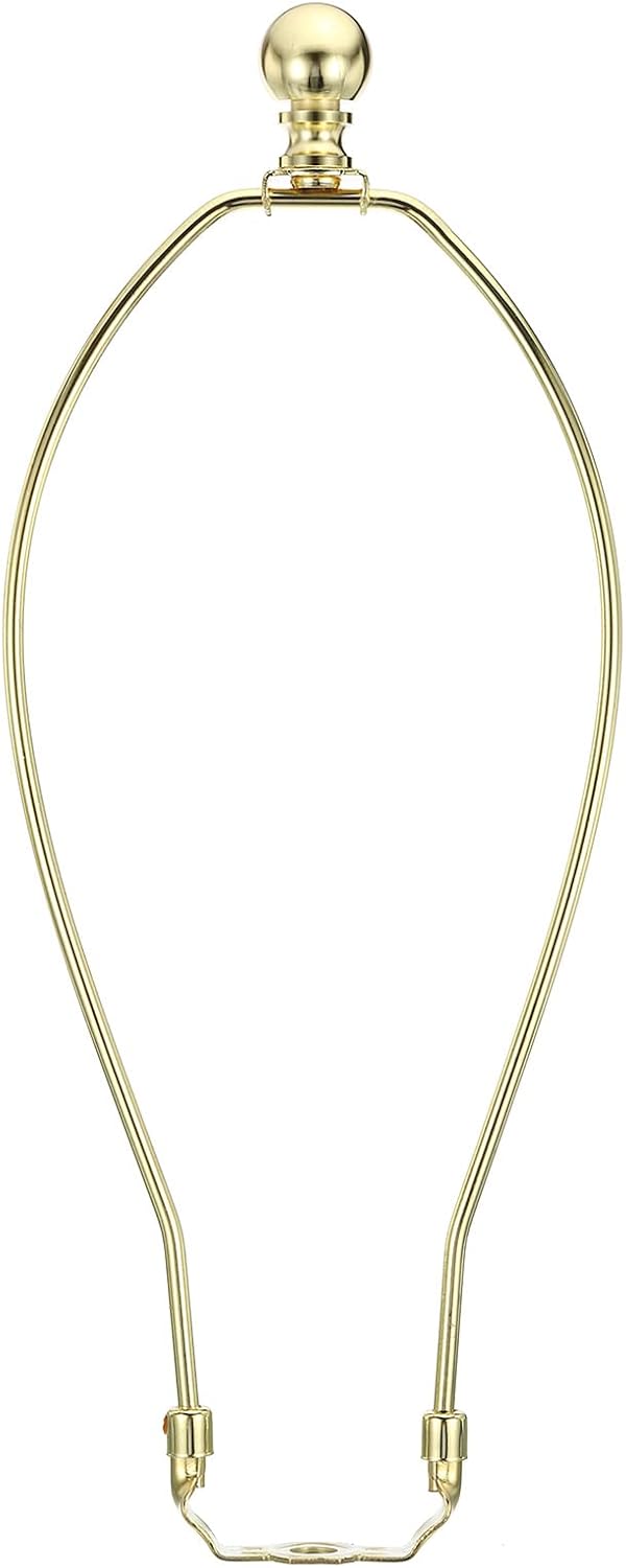 12 Inch Gold Tone Lamp Harp Kit with Finials