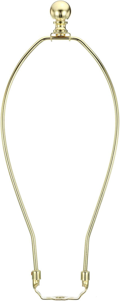 12 Inch Gold Tone Lamp Harp Kit with Finials
