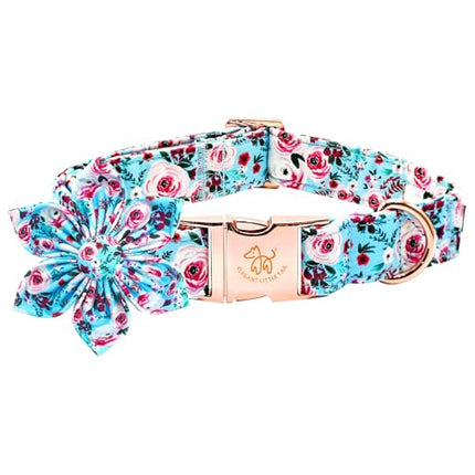 Amazon.com : Elegant little tail Dog Collar with Flower, Pink Rose Print Pet Collar Flower Pet Collars Summer Cute Adjustable Dog Collars for Small Dogs : Pet Supplies