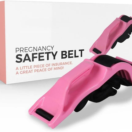 Mimibelt Car Seat Belt Cover for Pregnancy Universal Seatbelt Shoulder Pad Set and Seat Cushion Interior Accessories for Improve Comfort（Black） (Pink)
