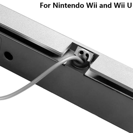 Aokin Sensor Bar for Wii, Replacement Wired Infrared Ray Sensor Bar for Nintendo Wii and Wii U Console, Includes Clear Stand