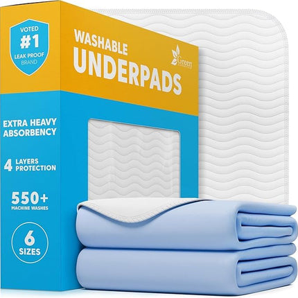 Washable Pee Pads for Dogs - Waterproof Reusable Puppy Pads with Anti-Slip Backing, Pet Training Pad for Puppy Playpen, Crate, Whelping Box, Potty Training (Pack of 2 - 34x36)