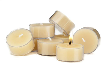 Beeswax Tea Light Candles, 100% Pure Natural Bees Wax, Ivory White Tea Lights, Fragrance Free, Paraffin - photo 5