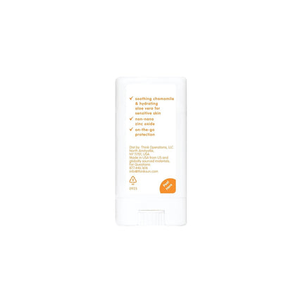 Thinkbaby SPF 30 Kids Sunscreen Stick for Sensitive Skin, 0.64 oz, Baby Sunscreen with Non-Nano Zinc Oxide 24%, Broad Spectrum UVA/UVB Protection, 80-Minute Water Resistant, Reef Friendly SPF Stick