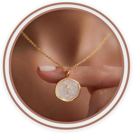Quietsun Teens Girl Gifts Gold Cross Necklaces Women Teenage Confirmation Gift 8 10 12 Year Old Birthday Daughter Her Christian Baptism Faith 2026 Christmas Stocking Stuffer Valentines Day Easter