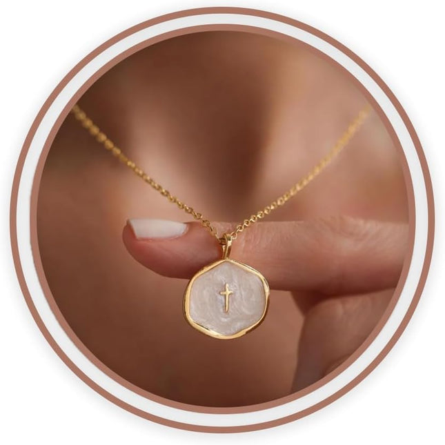 Teens Girl Gifts Gold Cross Necklaces Women Teenage Confirmation Gift 8 10 12 Year Old Birthday Daughter Her Christian