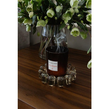 Home Collection Original Smoky Glass Small Bubble Candle Dish