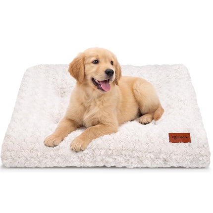 Cama para perro pequeño para jaula, colchoneta blanca 24"x18"
