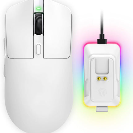 Wireless Gaming Mouse, Tri-Mode 2.4GHz/USB-C/Bluetooth Wireless Mouse with RGB Charging Dock, 24000 DPI, 60Hrs Battery, Ergonomic Lightweight Rechargeable Computer Mice Compatible with PC Mac Laptop