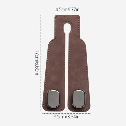 Car Seat Back Double Hook, Car Headrest Hook for Purses and Bags, Durable Hanging Hooks for Handbags, Groceries, and Accessories, Tidy Car Organizer (Grey*2)
