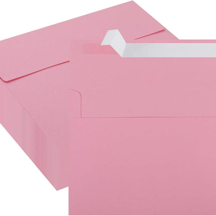 5x7 / A7 Envelopes Self Seal – 50 Pack Pink Greeting Card & Invitation Envelopes, 120gsm Premium Colored Paper for Wedding Invitation, Christmas Party, Baby Shower