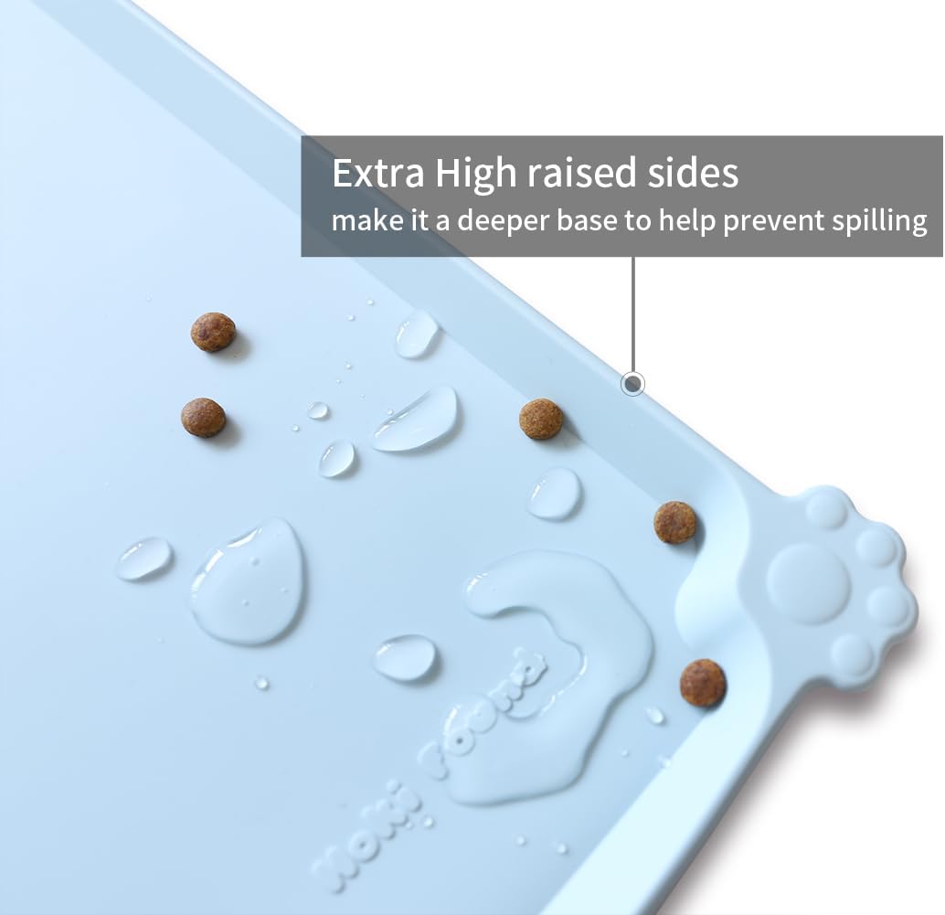 Silicone Pet Food Mats - Non Slip Bowl Placemats for Dogs & Cats - Waterproof, Suitable for Carpet  - photo 2