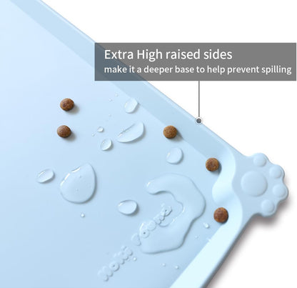 Silicone Pet Food Mats - Non Slip Bowl Placemats for Dogs & Cats - Waterproof, Suitable for Carpet  - photo 2