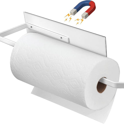 Portarrollos de papel magnético para refrigerador, soporte de pared para rollos de papel higiénico, organizador magnético para baño, despensa, RV y cocina