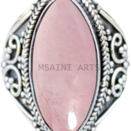 Solid 925 Sterling Silver Ring For Women & Girls, Mystic Quartz Ring Gemstone Unique Handcrafted Ring