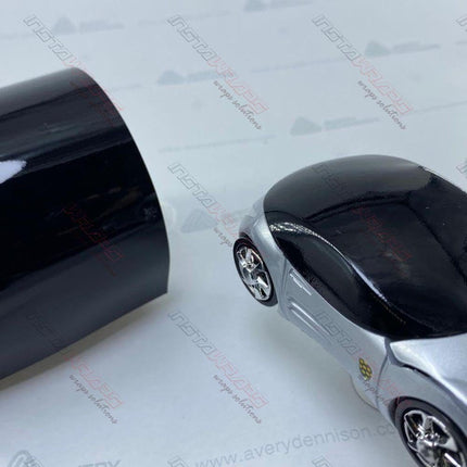 AD Car Wrap Roll SW900 Gloss Obsidian Black | 191-O | (5ft x 1ft (5 Sq/ft)) | Automotive Vinyl Wrap for Cars - Car Interior Wrap & Exterior | w/Free Instawraps Pro Glove