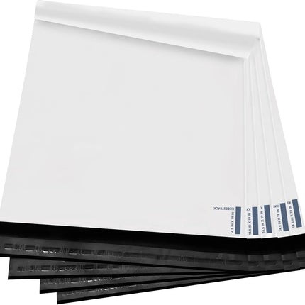 Poly Mailers Shipping Envelope Self Sealing Bags (12x15.5 100pc) (PM100), White