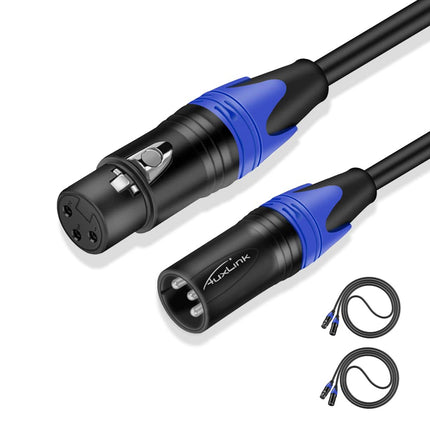 XLR Cable, XLR Microphone Cable Male to Female 25ft 2 Pack