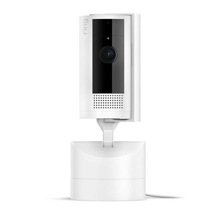 Ring Pan-Tilt Indoor Cam (newest model), See all around your home or business with 360° pan coverage, HD video, plus Two-Way Talk, White