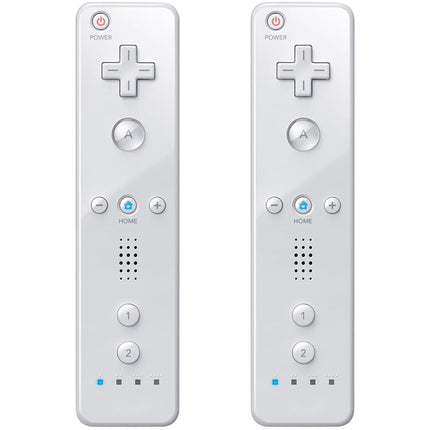 MOOGOLE 2 Pack Remote Controller for Nintendo Wii/Wii U, with Silicone Case and Wrist Strap