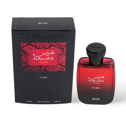 Hawas Fire Eau De Parfum Spray 100ML(3.4 Oz) - Bold Long Lasting Arabian Perfume For Men With A Fiery - photo 3