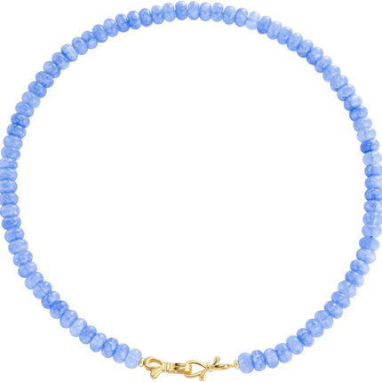 NLIEO Rainbow Colorful Gemstone Beaded Choker Necklace for Women 14K Gold Bow Birthstone Beads Chokers 18inches
