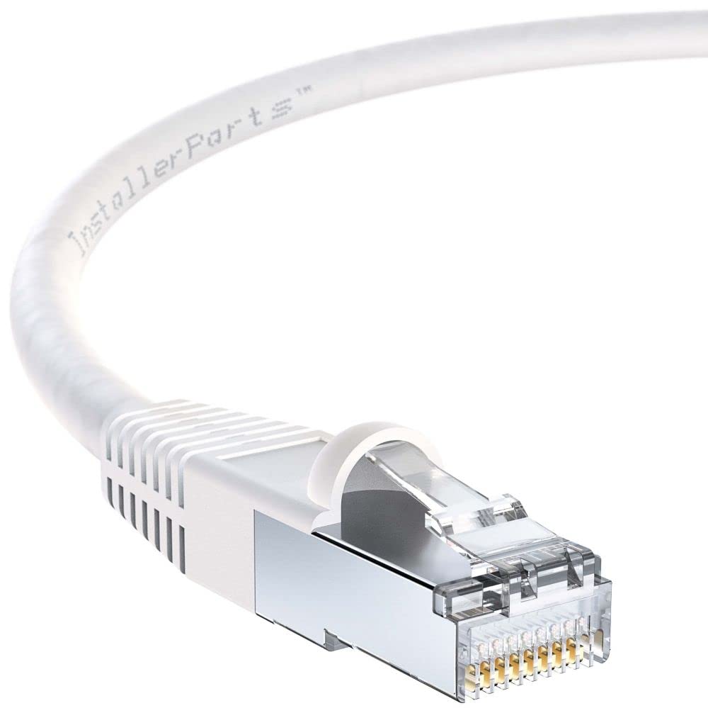 (10 Pack Ethernet Cable CAT6 Cable Shielded (SSTP/SFTP) Booted 6 FT - White - Professional Series - 10Gigabit/Sec