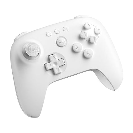 AKNES 8BitDo 64 Bluetooth Controller for Analogue 3D, Switch 1/2, Windows & Android, with Hall Effect Joystick, Turbo, Vibration - White