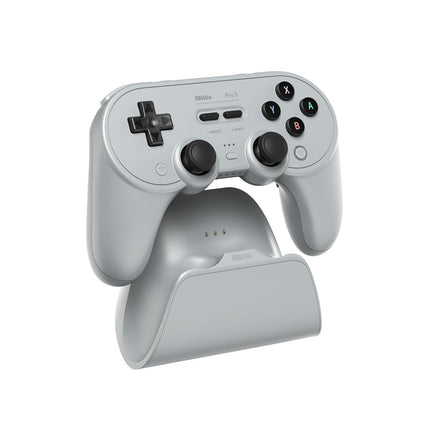 8BitDo Pro 3 Bluetooth Controller for Switch/Switch 2 – TMR Joysticks, Swappable ABXY Buttons, Pro Back Buttons, Charging Dock, Hall Effect Triggers, for Windows, Apple, SteamOS, Android - Gray