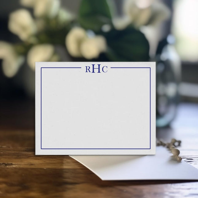 3 Letter Monogram Stationery Set for Men or Women FLAT