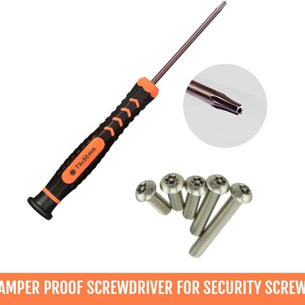 Cleaning Repair Tool Kit for PS4 PS5, TECKMAN TR9 Torx Security Screwdriver with PH00 PH0 PH1 Phillips Screwdriver Set for Sony Playstation 4,5 Main,Controller Tear Down and Dust Removal
