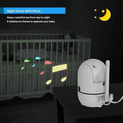 No WiFi 5-Inch Pan-Tilt-Zoom Video Baby Monitor