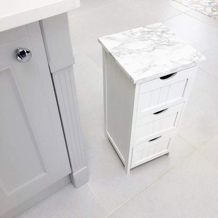 Glossy Marble Contact Paper White Peel and Stick for Countertop