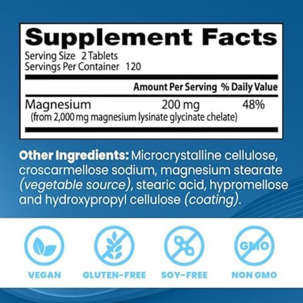 Doctor's Best Magnesium Glycinate supplement facts label