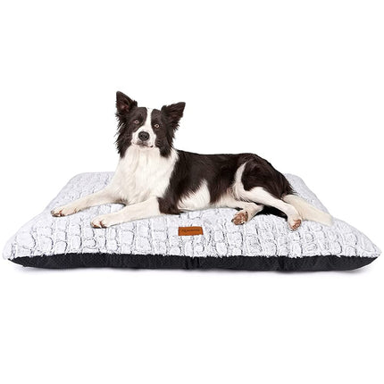 Cama para perro pequeño para jaula, colchoneta blanca 24"x18"