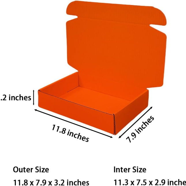 20 Pcs 11.8 x 7.9 x 3.2 inches Corrugated Cardboard Gift Boxes Recyclable