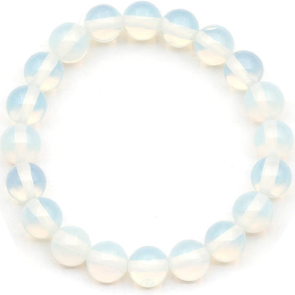 Natural Gemstone Beaded Stretch Bracelet for Men & Women | Handmade 8mm Stone Jewelry | Zodiac Chakra Elastic Bracelet | Meaningful Gift Collection