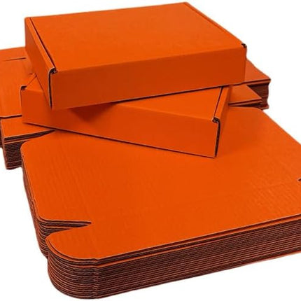 20 Pcs 11.8 x 7.9 x 3.2 inches Corrugated Cardboard Gift Boxes Recyclable Shipping Boxes for Mailing & Holidays, Wedding, Birthday, Gifts Packaging (Orange Red)