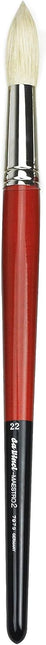 Hog Bristle Artist Paint Brush, Straight Edge Spalter with Red Handle, Size 60 - photo 2