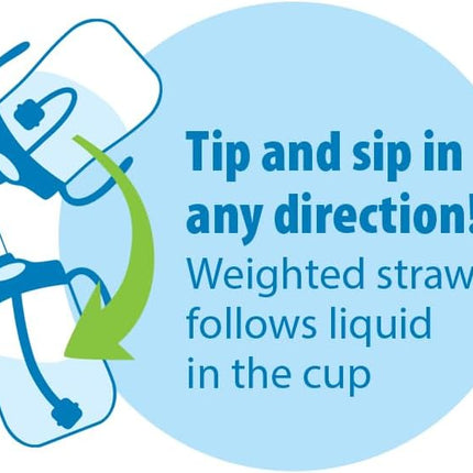 Dr. Brown's Milestones Baby's First Straw Cup, Training Cup with Weighted Straw, 9 oz/270 mL, BPA-free, 6m+, Dark Blue, 1-Pack