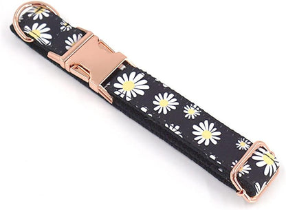Personalized Dog Collar Daisy Print with Name & Phone Number - photo 5